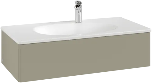 VILLEROY BOCH Toaletní skříňka Antao, 1 zásuvka, 988 x 256 x 493 mm, přední strana bez konstrukce, matný lak Stone Grey #K02000HK, obrázek 2