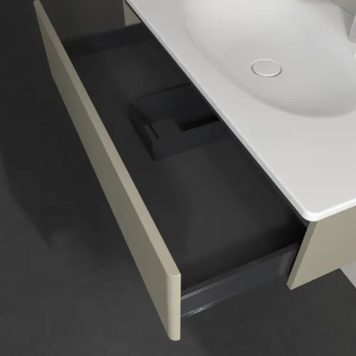 VILLEROY BOCH Toaletní skříňka Antao, 1 zásuvka, 988 x 256 x 493 mm, přední strana bez konstrukce, matný lak Stone Grey #K02000HK, obrázek 8