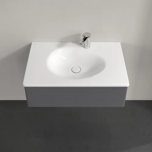 VILLEROY BOCH Toaletní skříňka Antao, 1 zásuvka, 788 x 256 x 496 mm, strukturovaná přední část, antracitový matný lak #K01100GK, obrázek 4