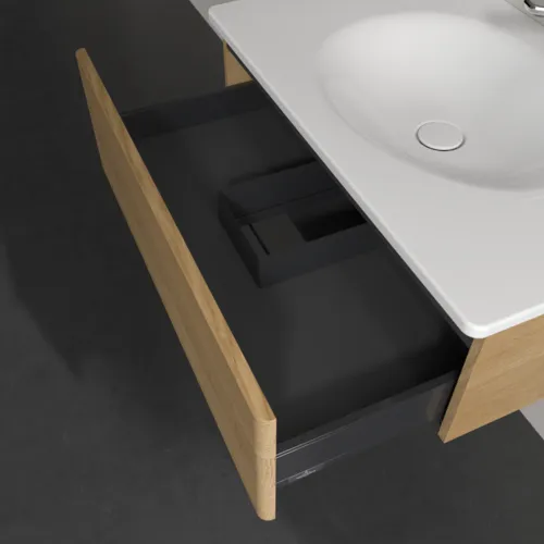 VILLEROY BOCH Toaletní skříňka Antao, 1 zásuvka, 788 x 256 x 496 mm, přední strana bez konstrukce, medový dub #K01000HN, obrázek 7