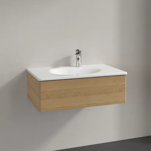 VILLEROY BOCH Toaletní skříňka Antao, 1 zásuvka, 788 x 256 x 496 mm, přední strana bez konstrukce, medový dub #K01000HN, obrázek 2