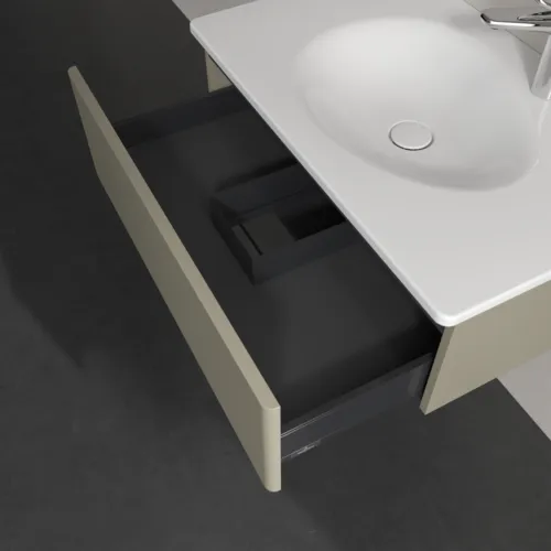 VILLEROY BOCH Toaletní skříňka Antao, 1 zásuvka, 788 x 256 x 496 mm, přední strana bez konstrukce, matný lak Stone Grey #K01000HK, obrázek 7
