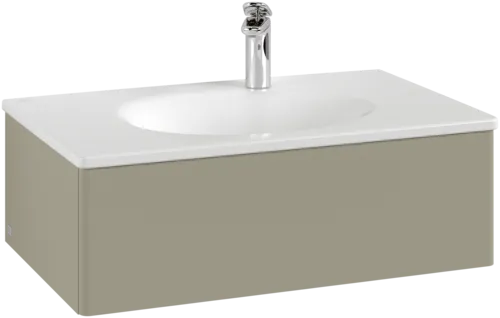 VILLEROY BOCH Toaletní skříňka Antao, 1 zásuvka, 788 x 256 x 496 mm, přední strana bez konstrukce, matný lak Stone Grey #K01000HK, obrázek 2