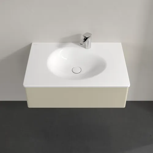 VILLEROY BOCH Toaletní skříňka Antao, 1 zásuvka, 788 x 256 x 496 mm, přední strana bez konstrukce, hedvábně šedý matný lak #K01000HJ, obrázek 4