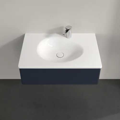 VILLEROY BOCH Toaletní skříňka Antao, 1 zásuvka, 788 x 256 x 496 mm, přední strana bez konstrukce, matný lak Midnight Blue #K01000HG, obrázek 4