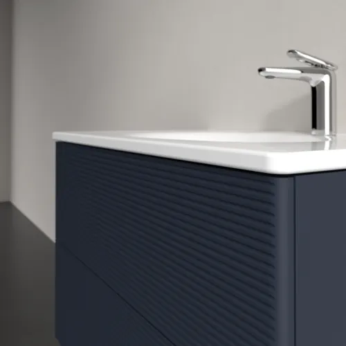 VILLEROY BOCH Toaletní skříňka Antao, 2 výsuvy, 788 x 504 x 496 mm, texturovaná přední strana, matný lak Midnight Blue #K04100HG, obrázek 5
