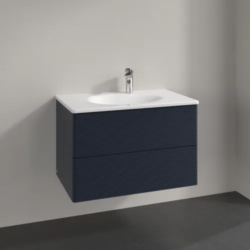 VILLEROY BOCH Toaletní skříňka Antao, 2 výsuvy, 788 x 504 x 496 mm, texturovaná přední strana, matný lak Midnight Blue #K04100HG, obrázek 2