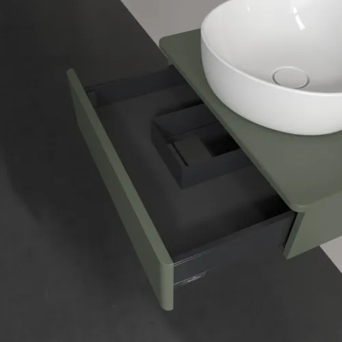 VILLEROY BOCH Toaletní skříňka Antao, 1 zásuvka, 600 x 190 x 500 mm, přední strana bez konstrukce, listově zelený matný lak / listově zelený matný lak #K07010HL, obrázek 7