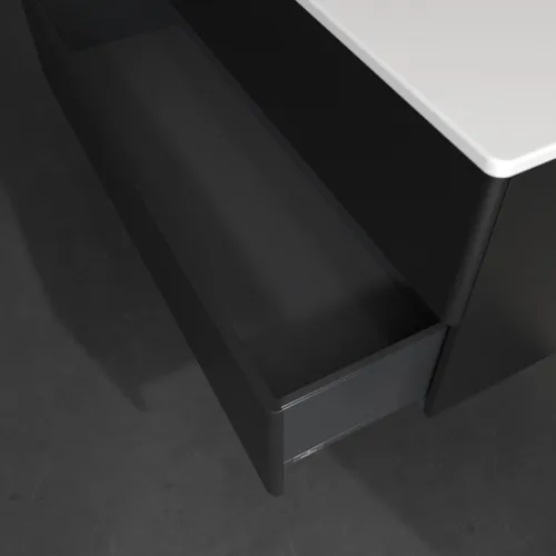 VILLEROY BOCH Toaletní skříňka Antao, 2 výsuvy, 1188 x 504 x 492 mm, přední strana bez konstrukce, černý matný lak #K06000PD, obrázek 6