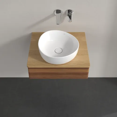 VILLEROY BOCH Toaletní skříňka Antao, 1 zásuvka, 600 x 190 x 500 mm, přední strana bez konstrukce, teplý ořech / medový dub #K07011HM, obrázek 4