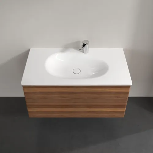 VILLEROY BOCH Toaletní skříňka Antao, 2 výsuvy, 988 x 504 x 496 mm, přední strana bez konstrukce, teplý ořech #K05000HM, obrázek 4