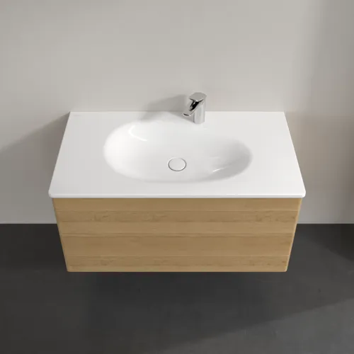 VILLEROY BOCH Toaletní skříňka Antao, 2 výsuvy, 988 x 504 x 496 mm, přední strana bez konstrukce, medový dub #K05000HN, obrázek 4