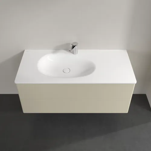 VILLEROY BOCH Toaletní skříňka Antao, 2 výsuvy, 1188 x 504 x 492 mm, přední strana bez konstrukce, hedvábně šedý matný lak #K06000HJ, obrázek 4