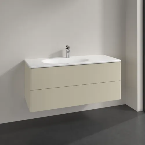 VILLEROY BOCH Toaletní skříňka Antao, 2 výsuvy, 1188 x 504 x 492 mm, přední strana bez konstrukce, hedvábně šedý matný lak #K06000HJ, obrázek 2