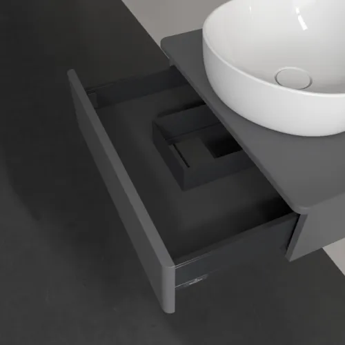 VILLEROY BOCH Toaletní skříňka Antao, 1 zásuvka, 600 x 190 x 500 mm, přední strana bez konstrukce, antracit matný lak / antracit matný lak #K07010GK, obrázek 7