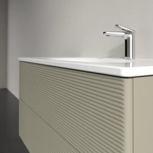 VILLEROY BOCH Toaletní skříňka Antao, 2 výsuvy, 988 x 504 x 496 mm, strukturovaná přední strana, matný lak Stone Grey #K05100HK, obrázek 5