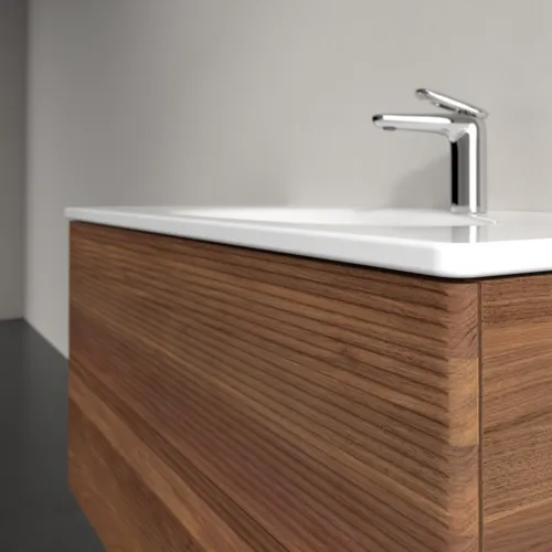 VILLEROY BOCH Toaletní skříňka Antao, 2 výsuvy, 988 x 504 x 496 mm, texturovaná přední část, teplý ořech #K05100HM, obrázek 5