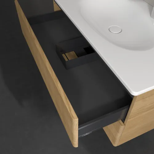 VILLEROY BOCH Toaletní skříňka Antao, 2 výsuvy, 988 x 504 x 496 mm, přední část s konstrukcí, medový dub #K05100HN, obrázek 7