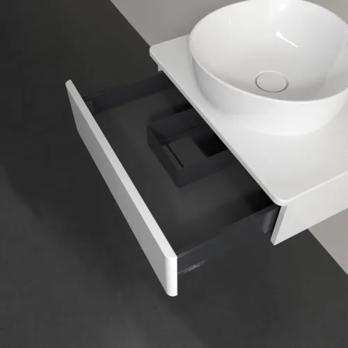 VILLEROY BOCH Toaletní skříňka Antao, 1 zásuvka, 600 x 190 x 500 mm, přední strana bez konstrukce, lesklý bílý lak / lesklý bílý lak #K07050GF, obrázek 6