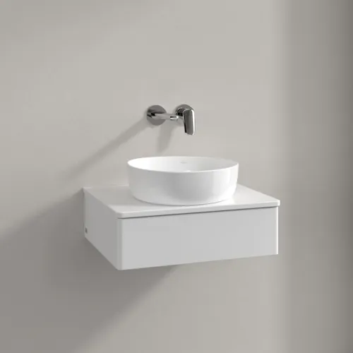 VILLEROY BOCH Toaletní skříňka Antao, 1 zásuvka, 600 x 190 x 500 mm, přední strana bez konstrukce, lesklý bílý lak / lesklý bílý lak #K07050GF, obrázek 2