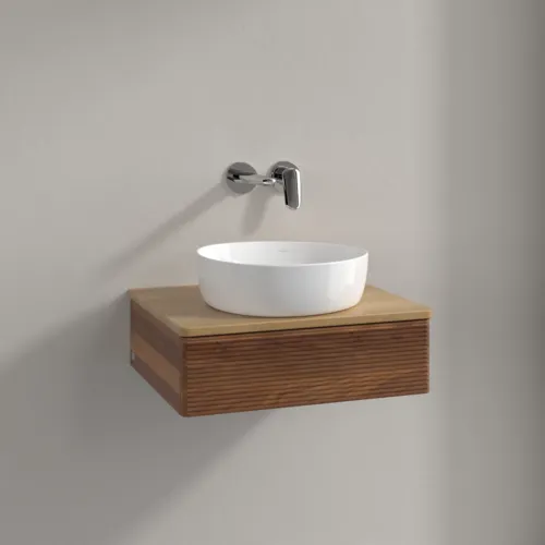 VILLEROY BOCH Toaletní skříňka Antao, 1 zásuvka, 600 x 190 x 500 mm, strukturované čelo, teplý ořech / medový dub #K07111HM, obrázek 2