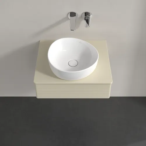 VILLEROY BOCH Toaletní skříňka Antao, 1 zásuvka, 600 x 190 x 500 mm, přední strana s konstrukcí, Silk Grey Matt Lacquer / Silk Grey Matt Lacquer #K07110HJ, obrázek 4