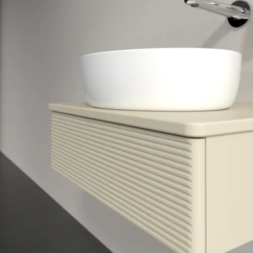 VILLEROY BOCH Toaletní skříňka Antao, 1 zásuvka, 600 x 190 x 500 mm, přední strana s konstrukcí, Silk Grey Matt Lacquer / Silk Grey Matt Lacquer #K07110HJ, obrázek 5