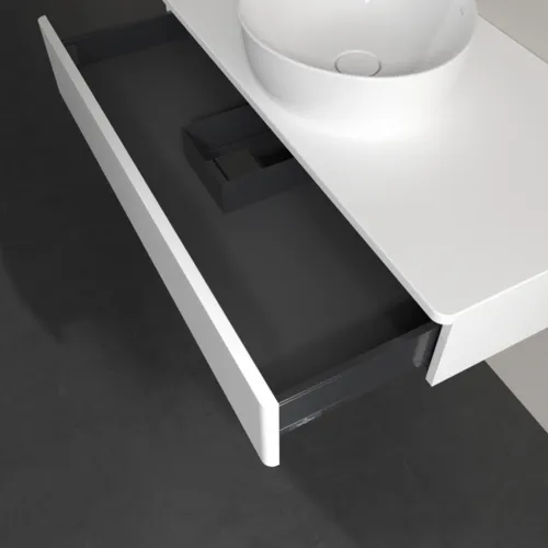 VILLEROY BOCH Toaletní skříňka Antao, 1 zásuvka, 1000 x 190 x 500 mm, přední strana bez konstrukce, bílý matný lak / bílý matný lak #K09010MT, obrázek 5