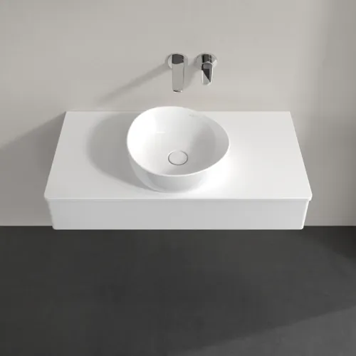 VILLEROY BOCH Toaletní skříňka Antao, 1 zásuvka, 1000 x 190 x 500 mm, přední strana bez konstrukce, lesklý bílý lak / lesklý bílý lak #K09010GF, obrázek 4