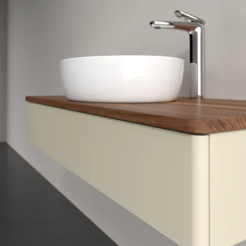 VILLEROY BOCH Toaletní skříňka Antao, 1 zásuvka, 1000 x 190 x 500 mm, přední strana bez konstrukce, hedvábně šedý matný lak / teplý ořech #K09052HJ, obrázek 5