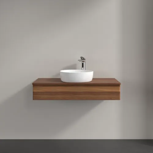 VILLEROY BOCH Toaletní skříňka Antao, 1 zásuvka, 1000 x 190 x 500 mm, čelo bez konstrukce, teplý ořech / teplý ořech #K09052HM, obrázek 3