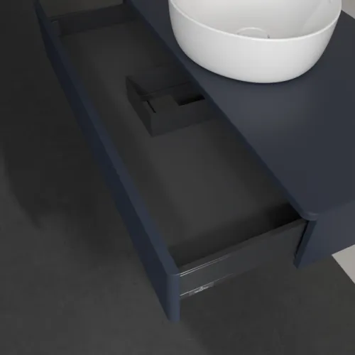 VILLEROY BOCH Toaletní skříňka Antao, 1 zásuvka, 1000 x 190 x 500 mm, texturovaná přední část, Midnight Blue Matt Lacquer / Midnight Blue Matt Lacquer #K09110HG, obrázek 7