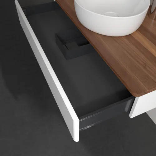 VILLEROY BOCH Toaletní skříňka Antao, 1 zásuvka, 1000 x 190 x 500 mm, přední strana bez konstrukce, bílý matný lak / teplý ořech #K09052MT, obrázek 6