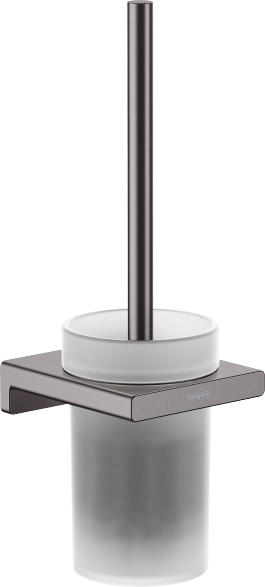 HANSGROHE AddStoris WC čistící souprava nástěnná #41752340 - sklo mat/chrom černý kartáčovaný