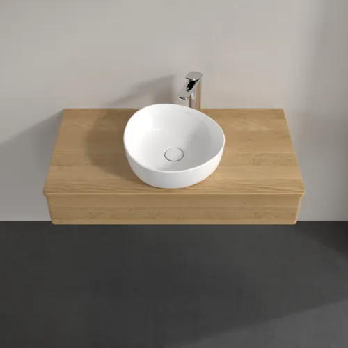 VILLEROY BOCH Toaletní stolek Antao, 1 zásuvka, 1000 x 190 x 500 mm, přední strana bez konstrukce, medový dub / medový dub #K09051HN, obrázek 4