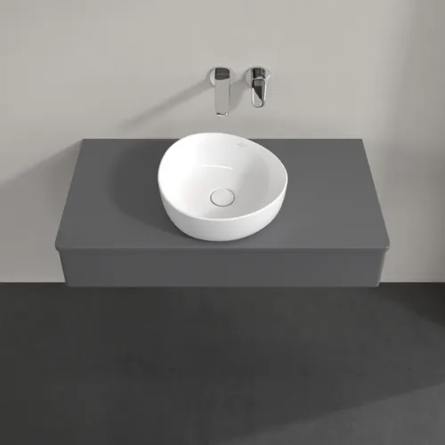 VILLEROY BOCH Toaletní skříňka Antao, 1 zásuvka, 1000 x 190 x 500 mm, přední strana bez konstrukce, antracit matný lak / antracit matný lak #K09050GK, obrázek 4