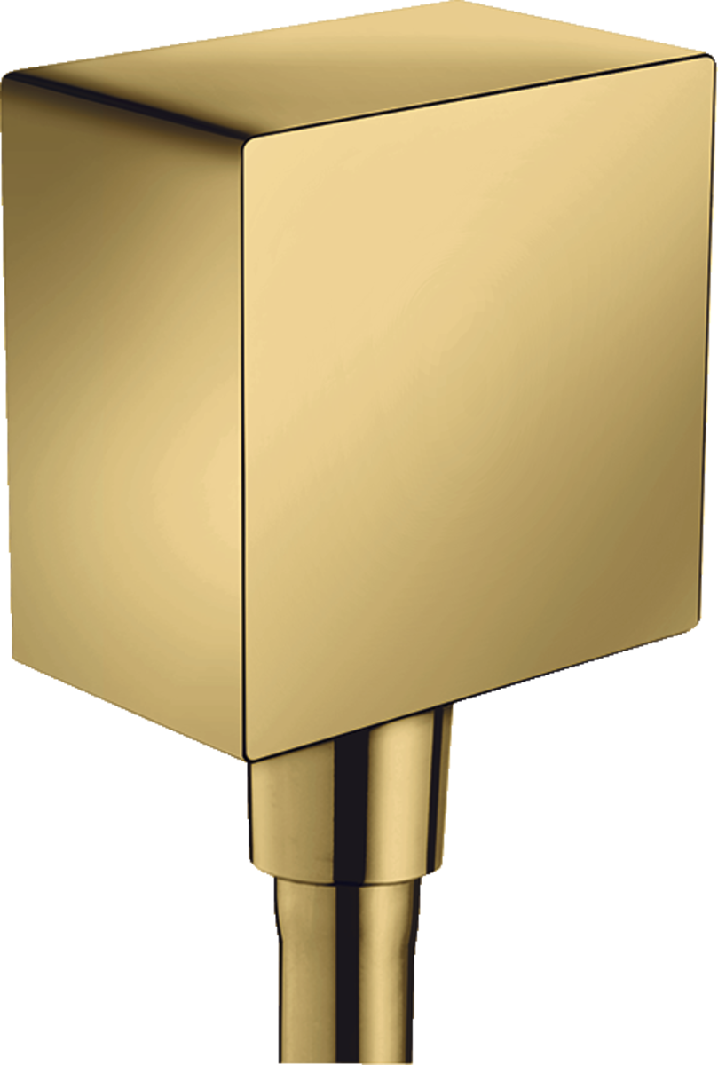 HANSGROHE FixFit přípojka hadice Square se zpětným ventilem #26455990 - Polished Gold Optic