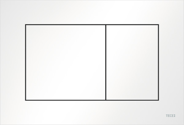 TECE TECEnow toilet flush plate dual-flush system, white, antibacterial #9240405