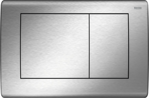 TECE TECEplanus toilet flush plate dual-flush system, brushed stainless steel #9240320