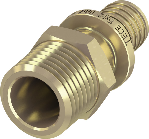 TECE TECEflex male connector dimension 63 x R 2", silicon bronze #705611