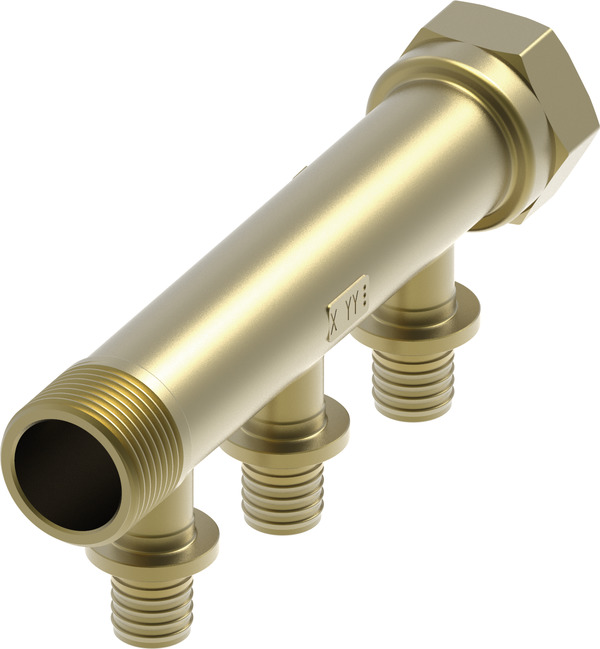 TECE Rozdělovač TECEflex 2násobný rozměr 16 x 3/4", křemíkový bronz #712201