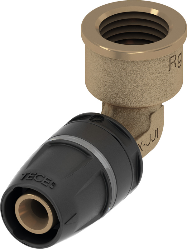 TECE TECElogo-Push female angle connector dimension 20 x Rp 1/2", red brass/Si-bronze #8713203