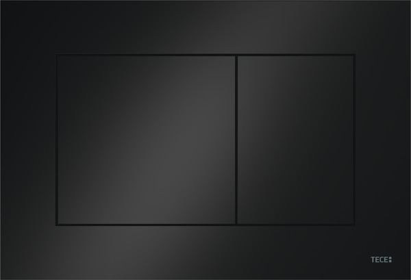 TECE TECEnow toilet flush plate dual-flush system, polished black #9240403