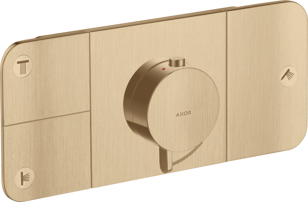 HANSGROHE AXOR One termostat pod omítku pro 3 spotřebiče #45713140 - kartáčovaný bronz