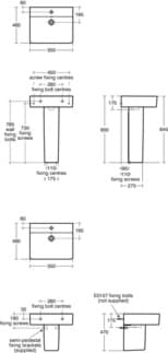 IDEAL STANDARD Connect wall pillar #E711301 - White (Alpine), obrázek 8