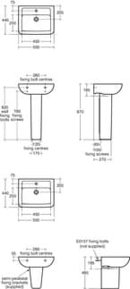 IDEAL STANDARD Connect wall pillar #E711301 - White (Alpine), obrázek 7