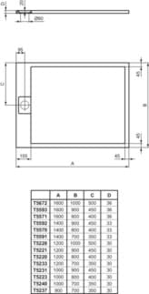 IDEAL STANDARD Obdélníková sprchová vanička Ultra Flat S i.life 1200x800 mm, v jedné rovině s podlahou #T5220FS - křemenná šedá, obrázek 4
