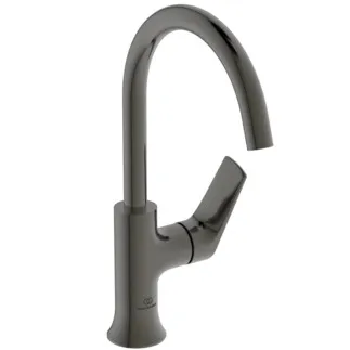 IDEAL STANDARD Umyvadlová baterie La Dolce Vita bez vyskakovacího výtoku, vysoká výtoková trubice, 169 mm #BD658A5 - Magnetic Grey
