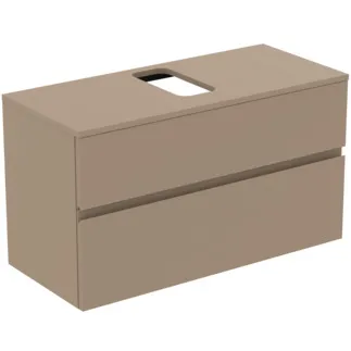 IDEAL STANDARD Toaletní skříňka Finesse 1002x440 mm, se 2 výsuvy Soft-Close, s umyvadlovou deskou #E3478UP