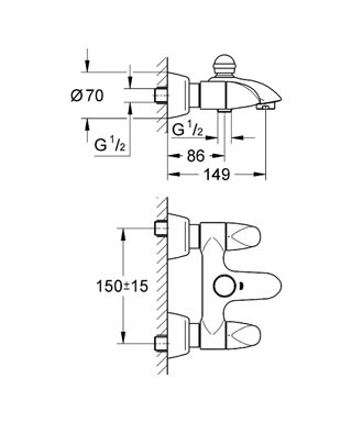 GROHE Aria Umyvadlová baterie, DN 15 Chrom #25081000